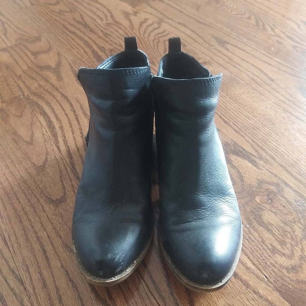 Lucky Brand Black Leather Ankle Boots